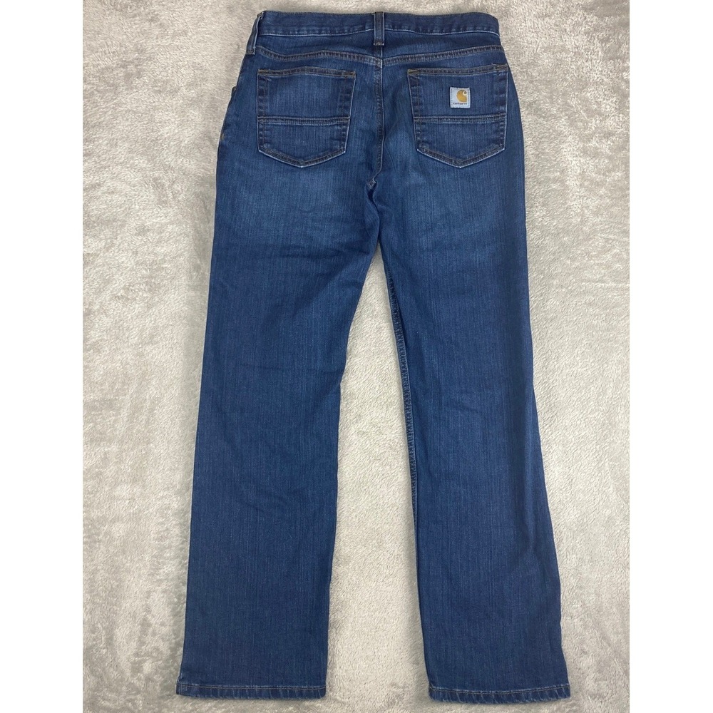 Carhartt Rugged Flex Relaxed Fit Jeans Mens 30x30 Dark Wash Blue Work BD2804-M - Picture 2 of 16